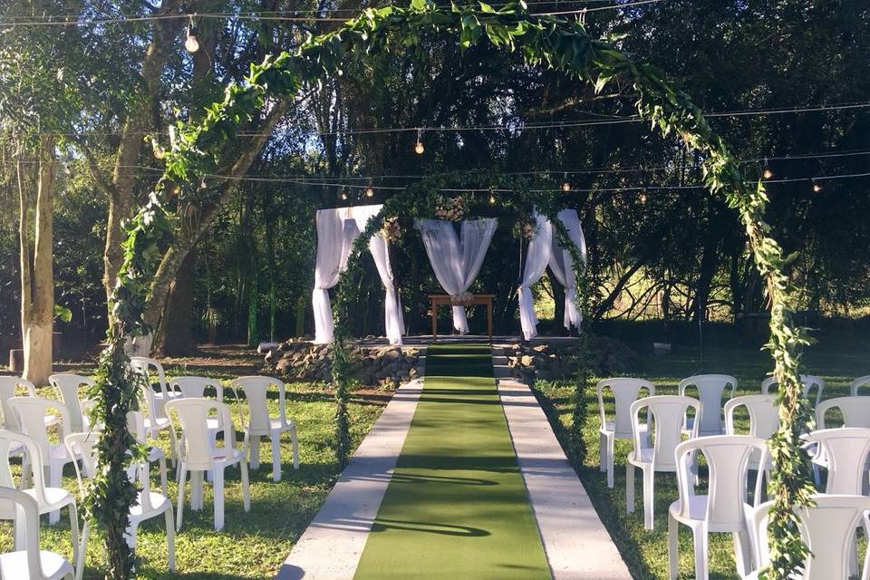 Arcos verdes caminho da noiva