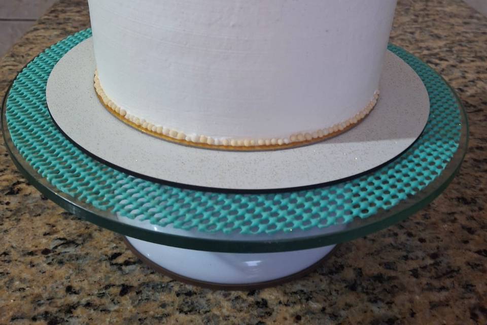 Bolo de casamento com brilho