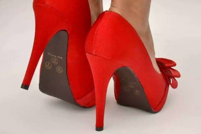 Peep toe vermelho