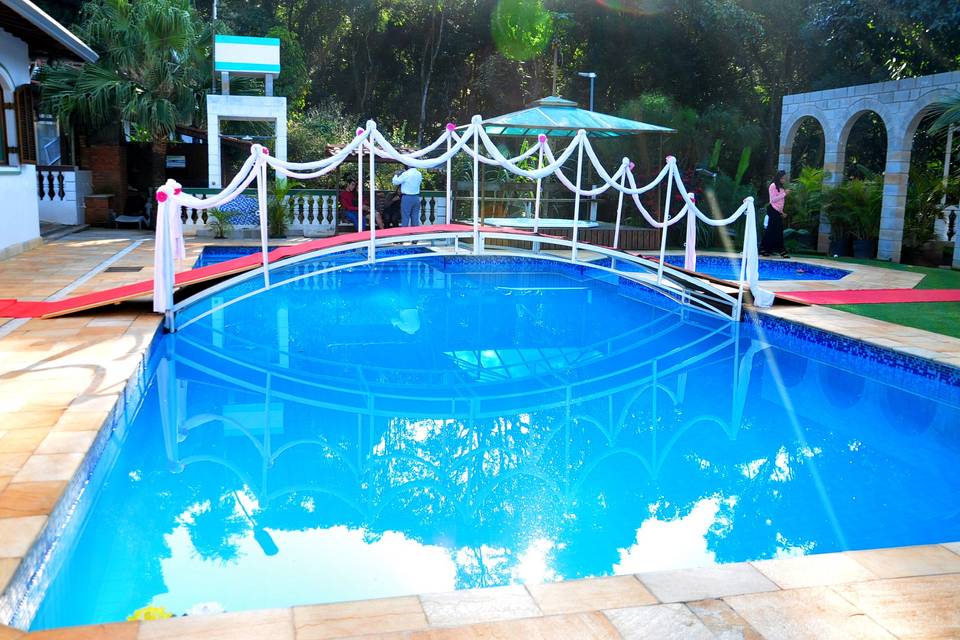 Decoração da piscina