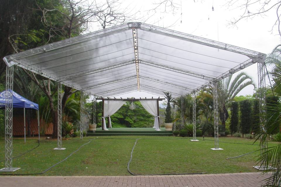 Tenda cristal para cerimônia