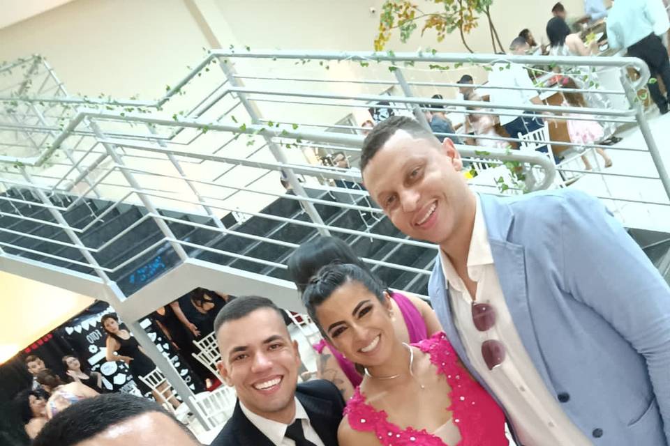 Padrinhos e equipe