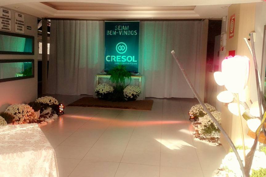 Decoração evento. Cresol