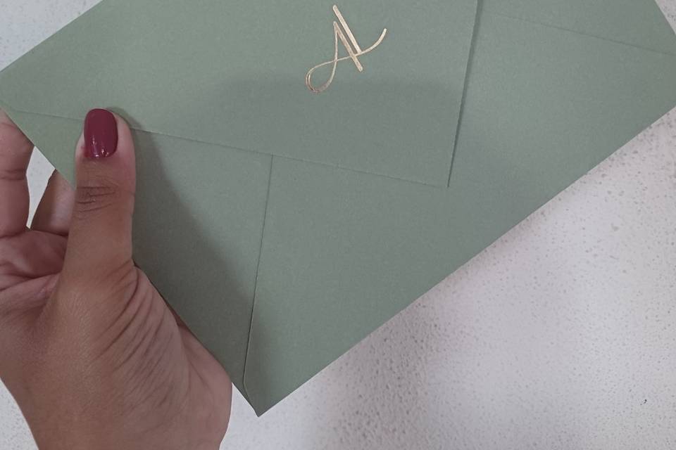 Convite verde sage