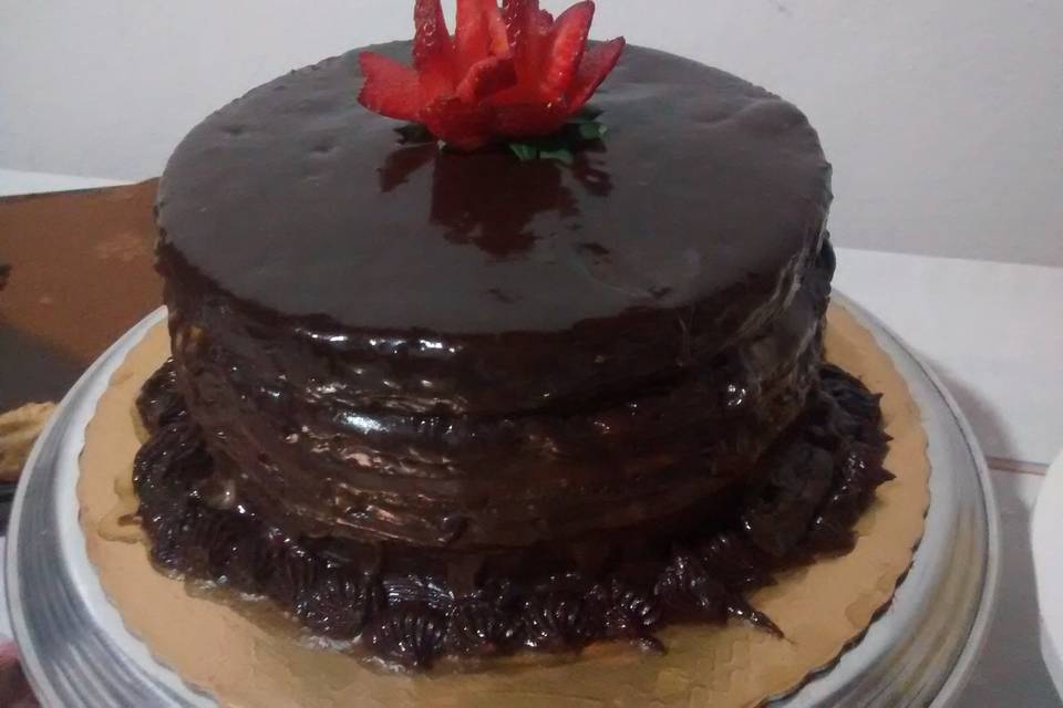 Bolo de chocolate amargo