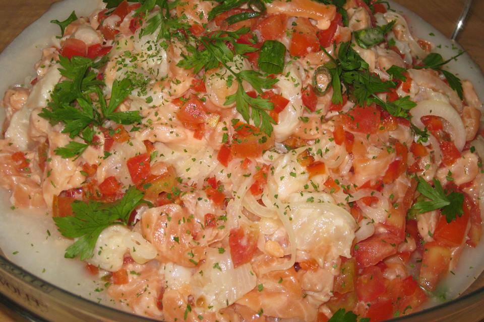 Ceviche peruano de linguado