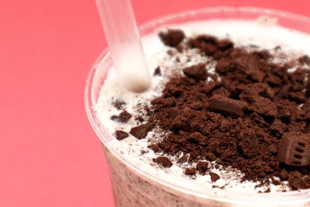 Detalhe do milkshake