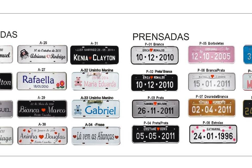 Placas personalizadas