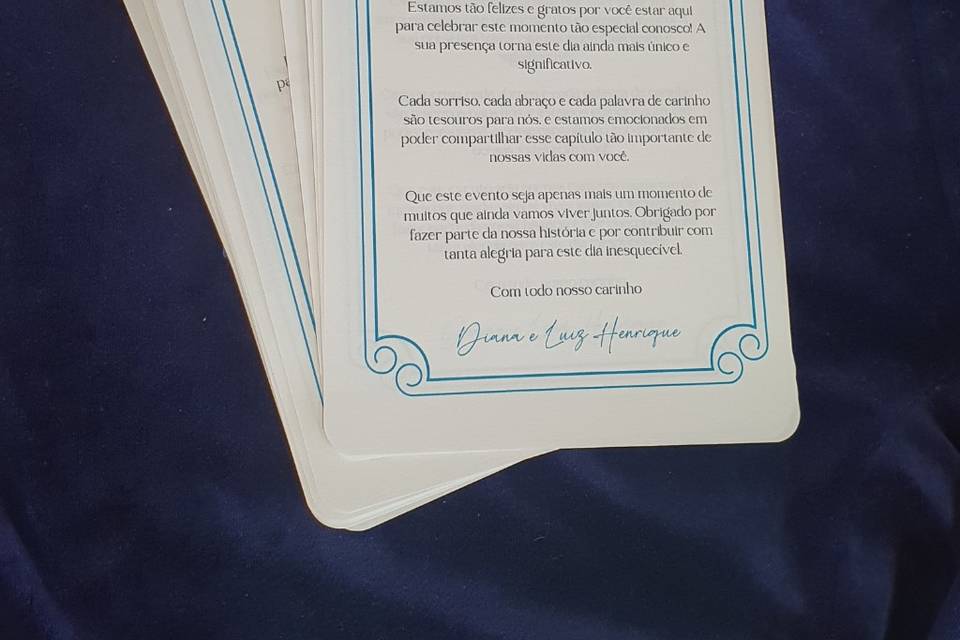 Mensagens para convidados