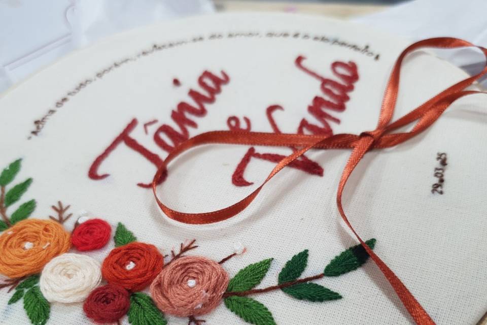 Porta aliança personalizado