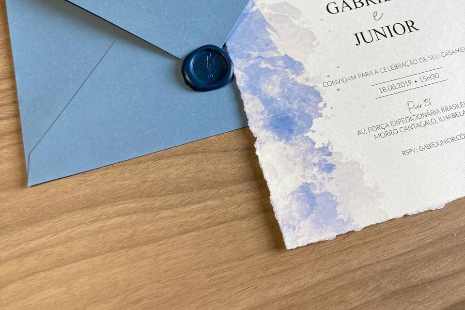 Convite azul