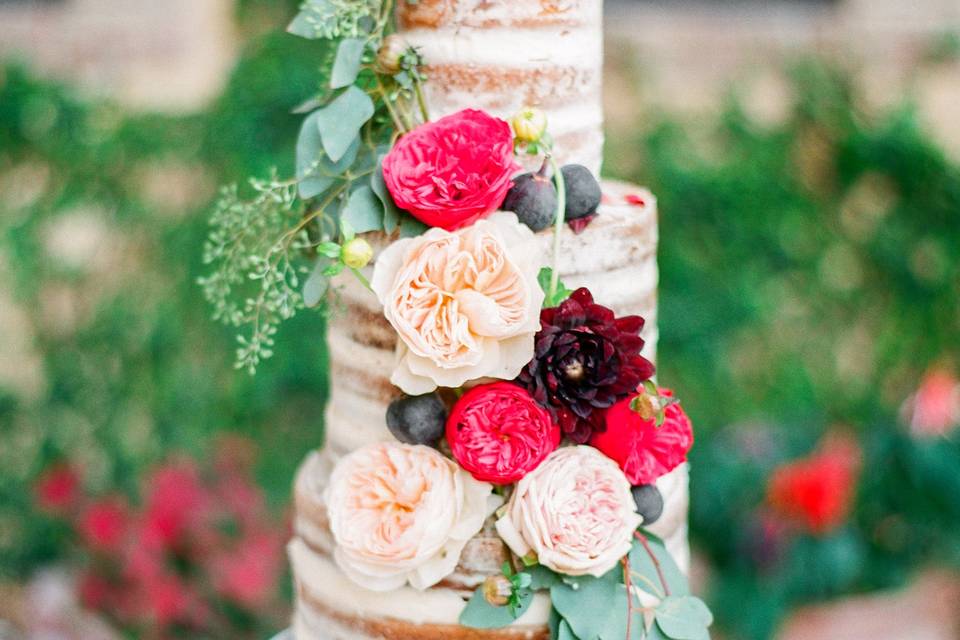 Naked Cake flores