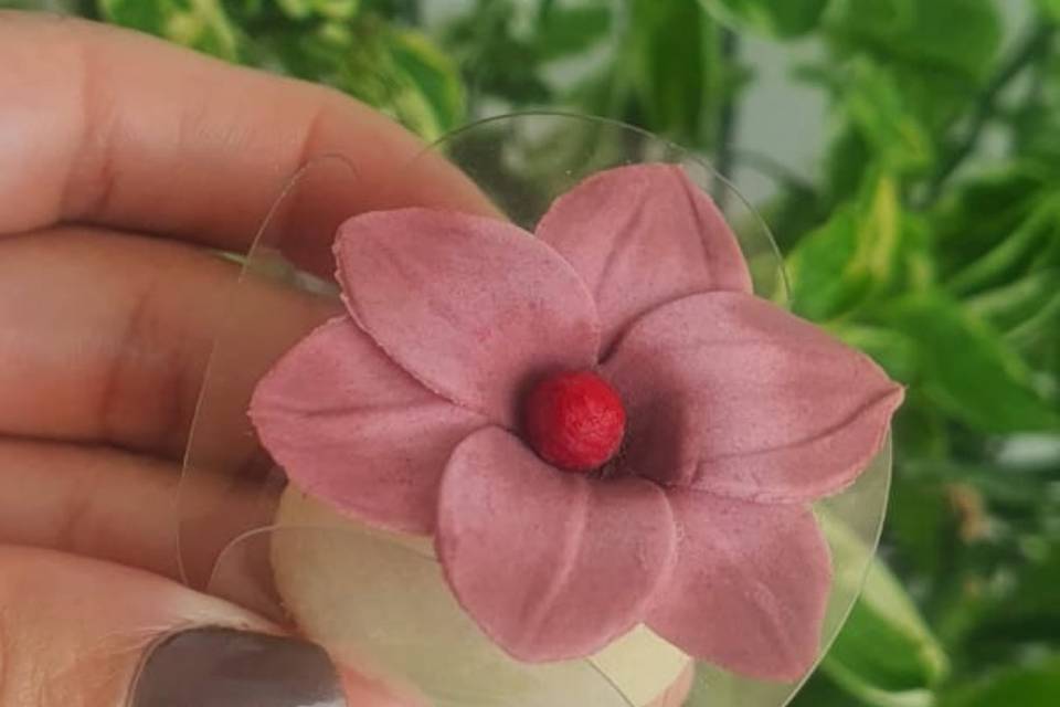 Flor Amarilis de açúcar