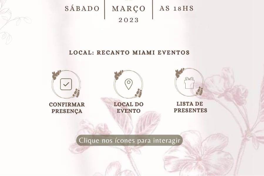 Convites digitais de casamento
