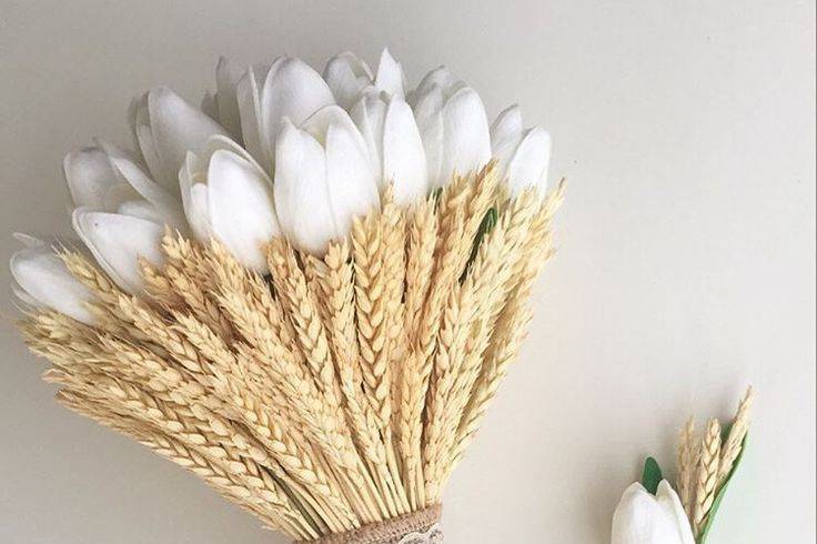 Buquê tulipa e trigos