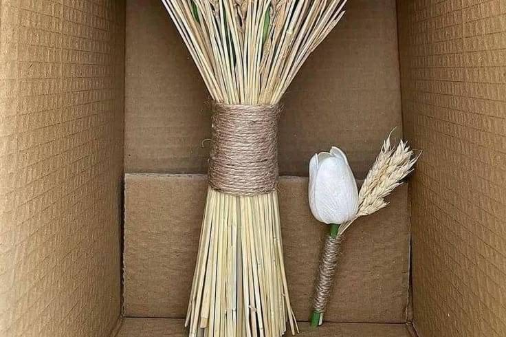 Buquê tulipa e trigos