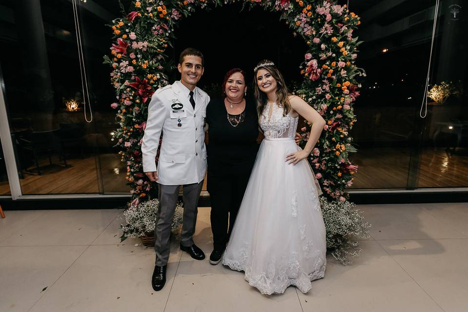 Foto com recém casados