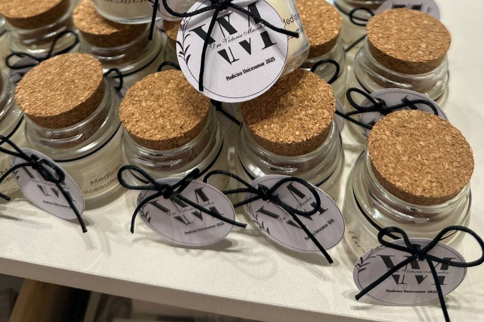 Velas personalizadas.