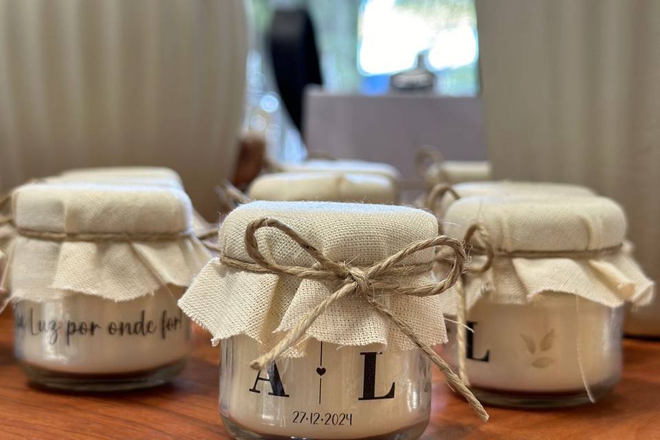 Velas personalizadas.