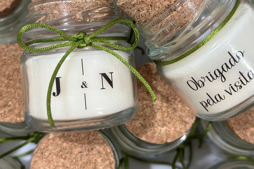 Velas personalizadas.