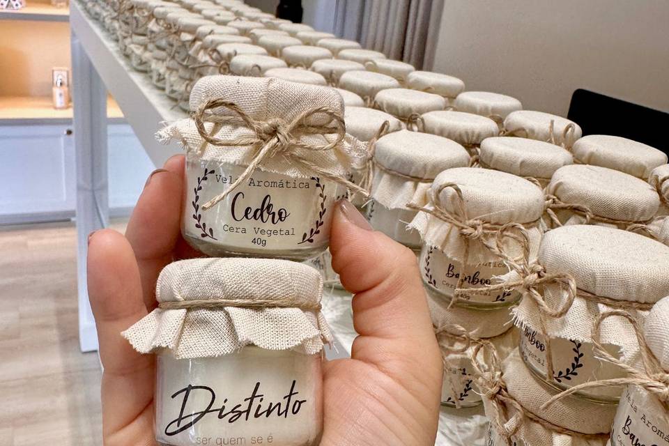 Velas personalizadas.