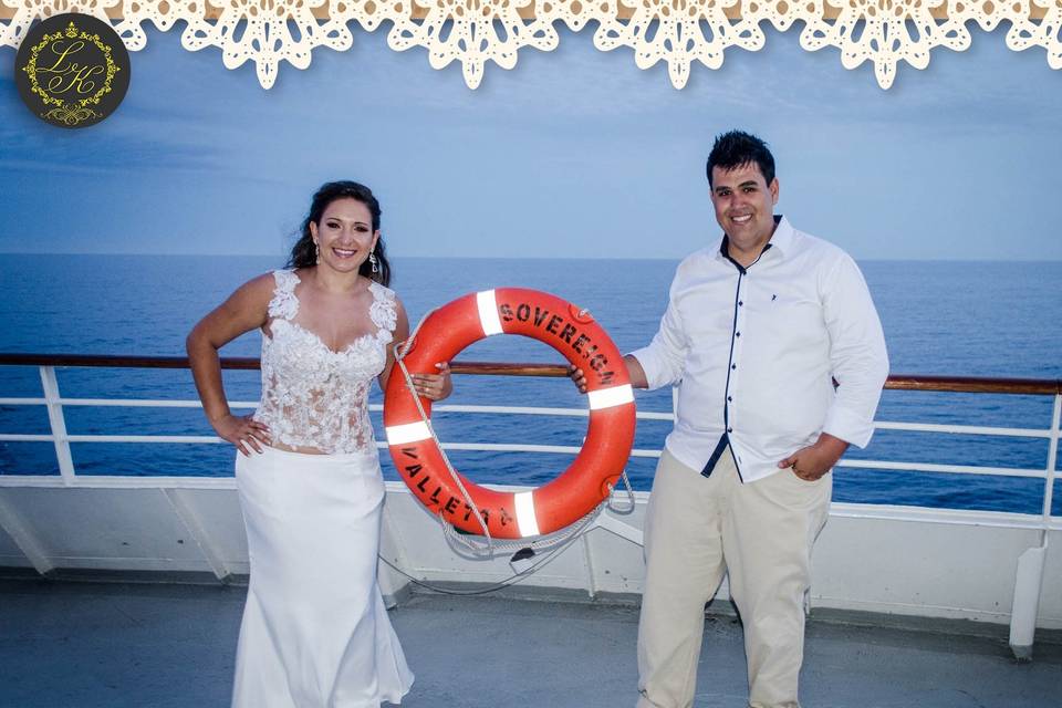 Casamento a bordo do sovereign