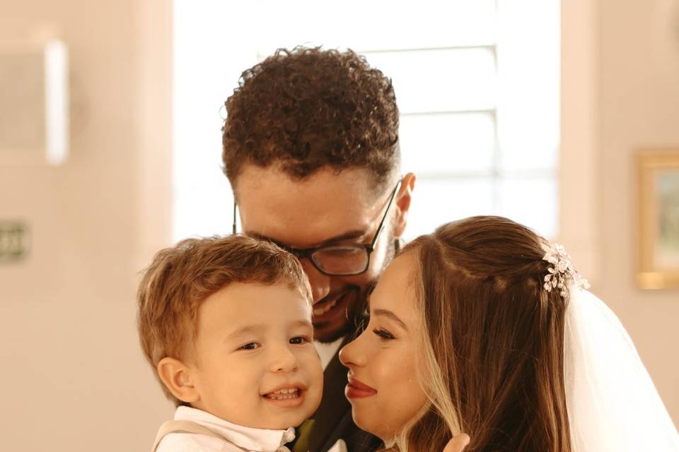 Casamento noivos com o filho