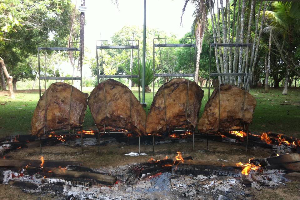 Costela no fogo de chão