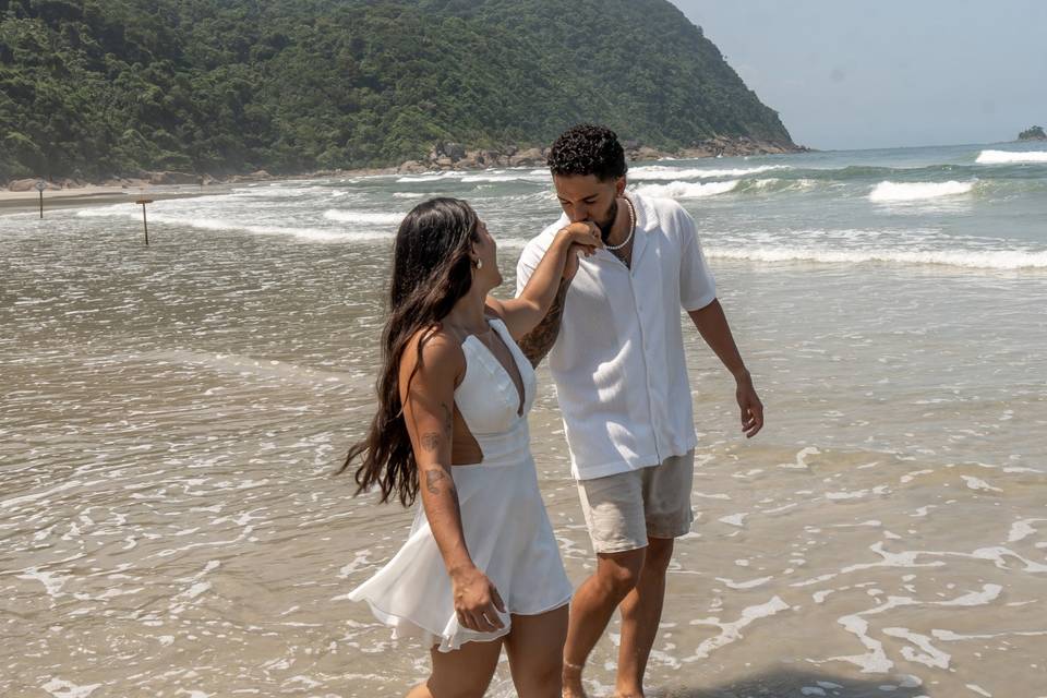 L & F na praia