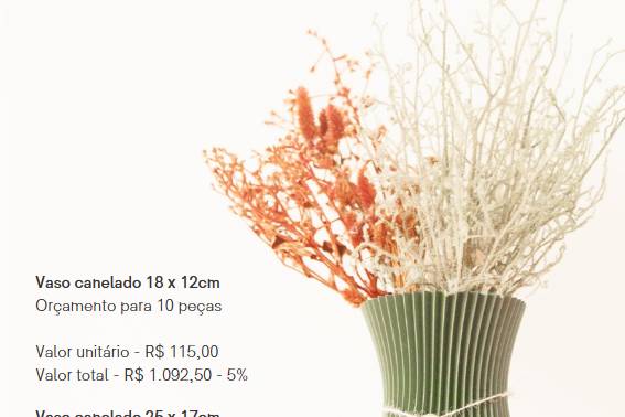 Vaso canelado