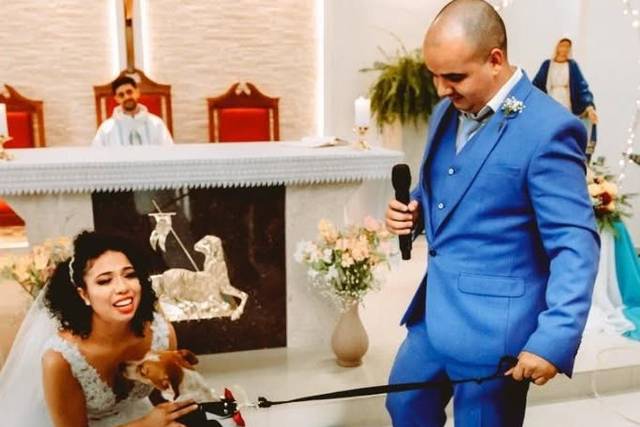 Casal com o pet