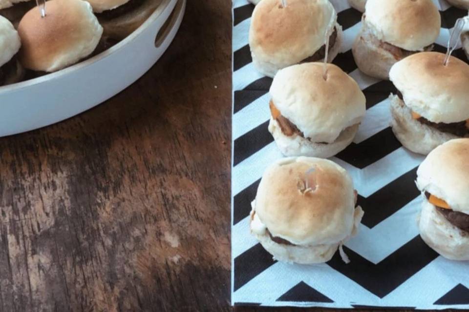 Buffet de mini burguers