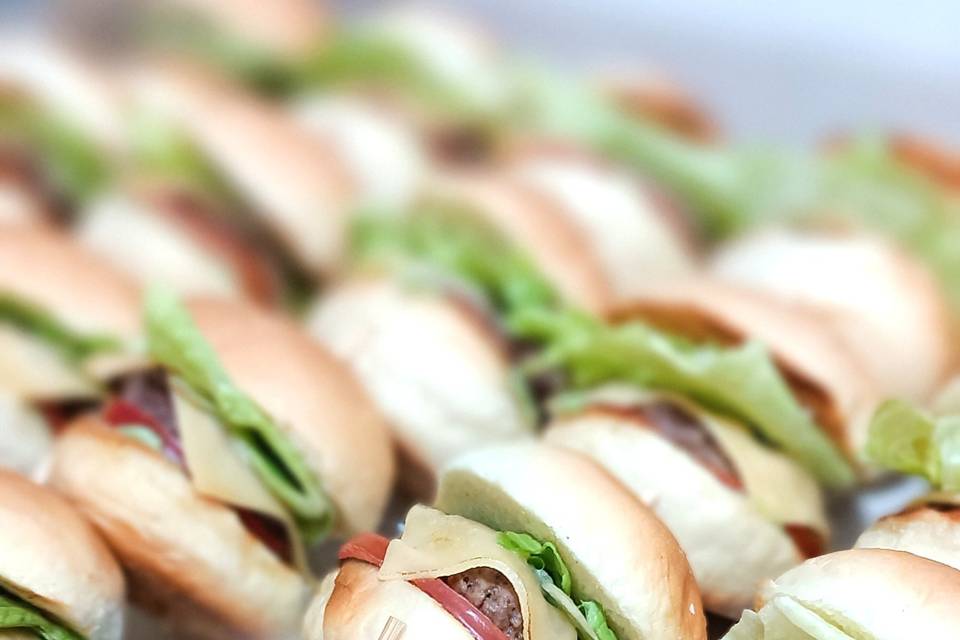 Buffet de mini burguers