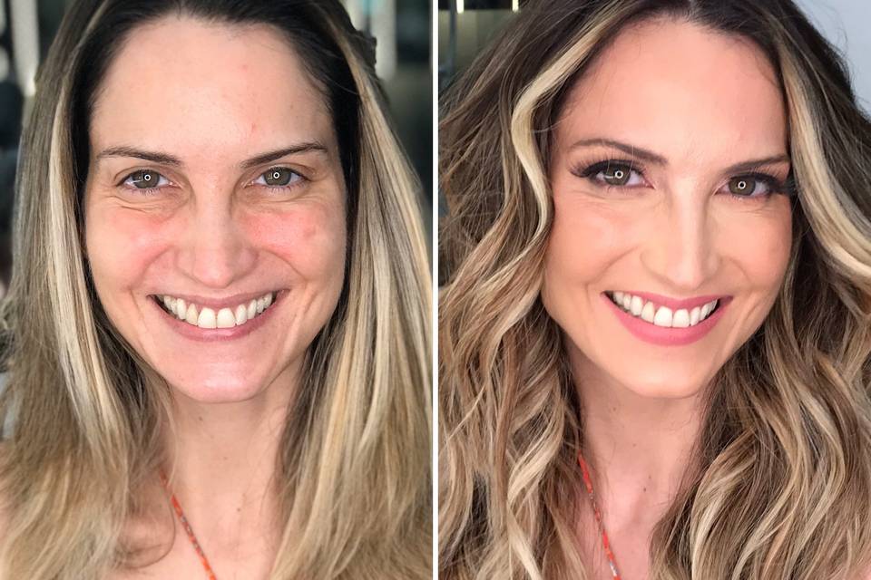 Madrinha - antes de depois