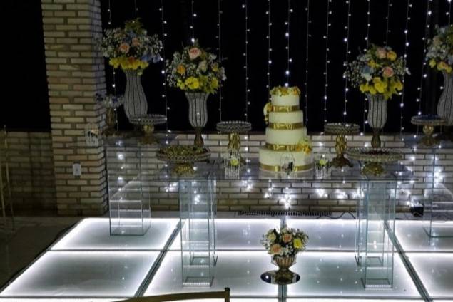 Pista de vidro p/decor Mesa