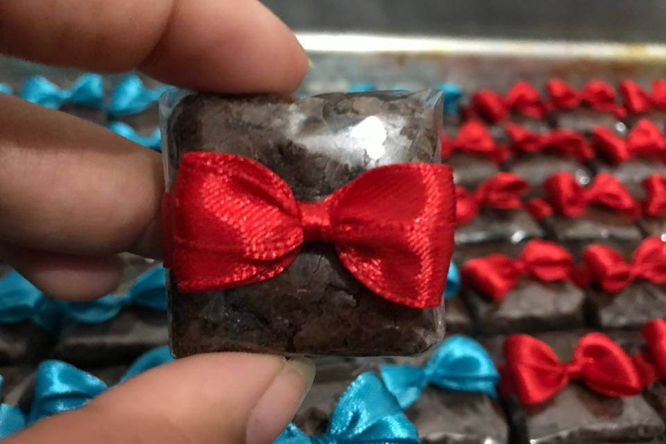 Mini brownies recheados