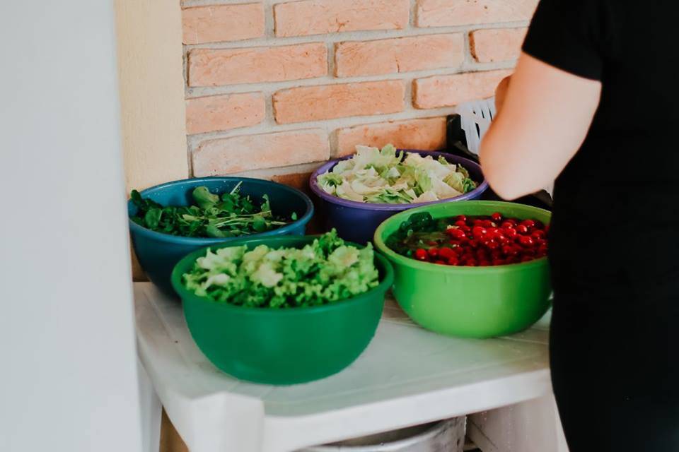 Montagem das saladas