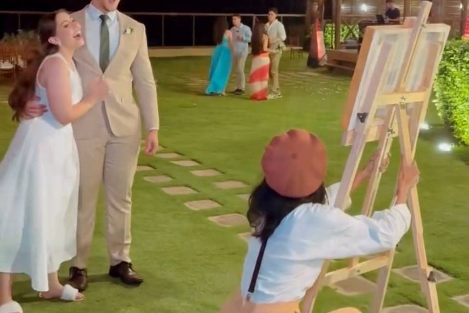 Reação dos noivos