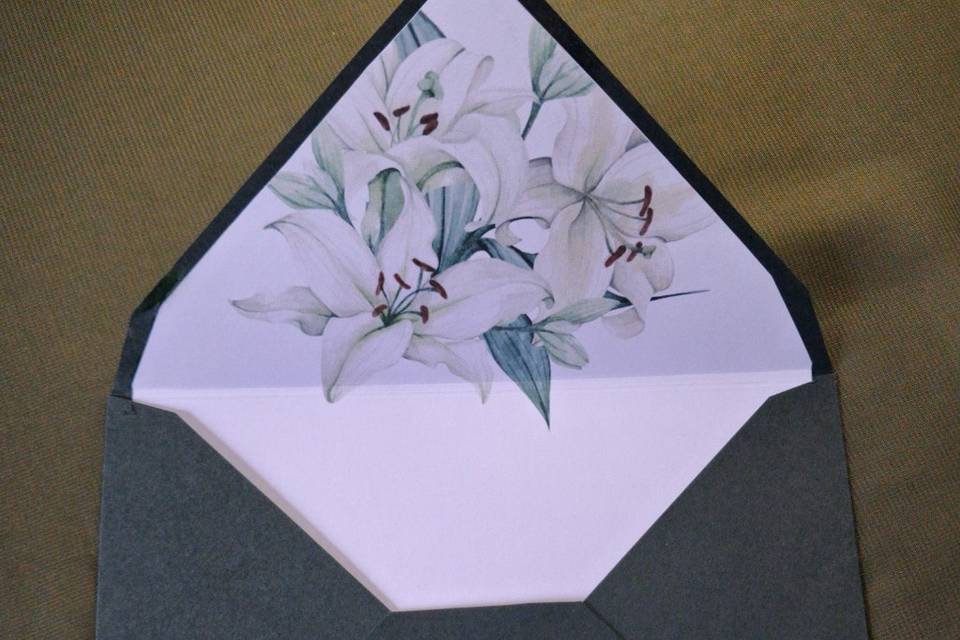 Envelope forrado floral