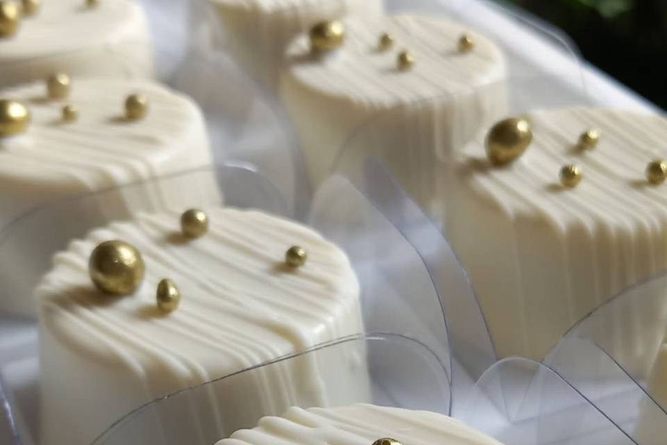 Bombom de chocolate branco