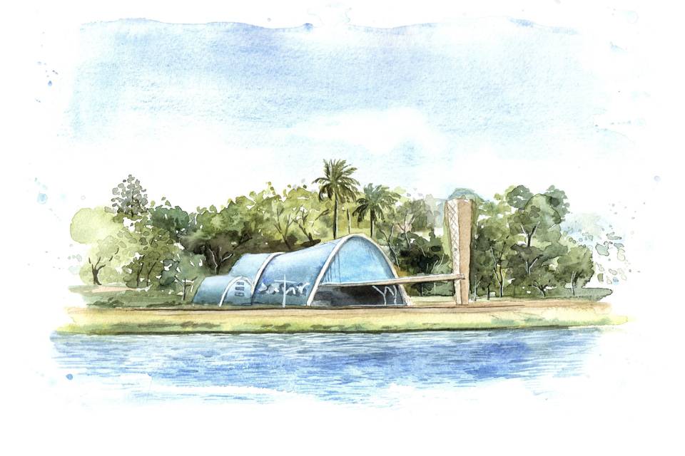 Aquarela de Paisagem Casamento