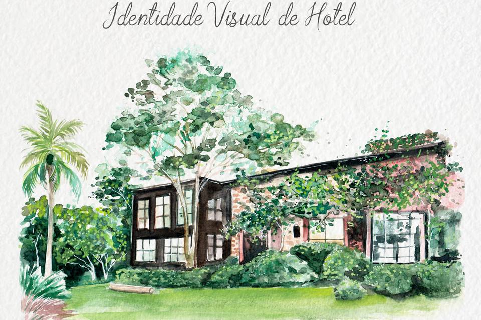 Aquarela de Paisagem Casamento