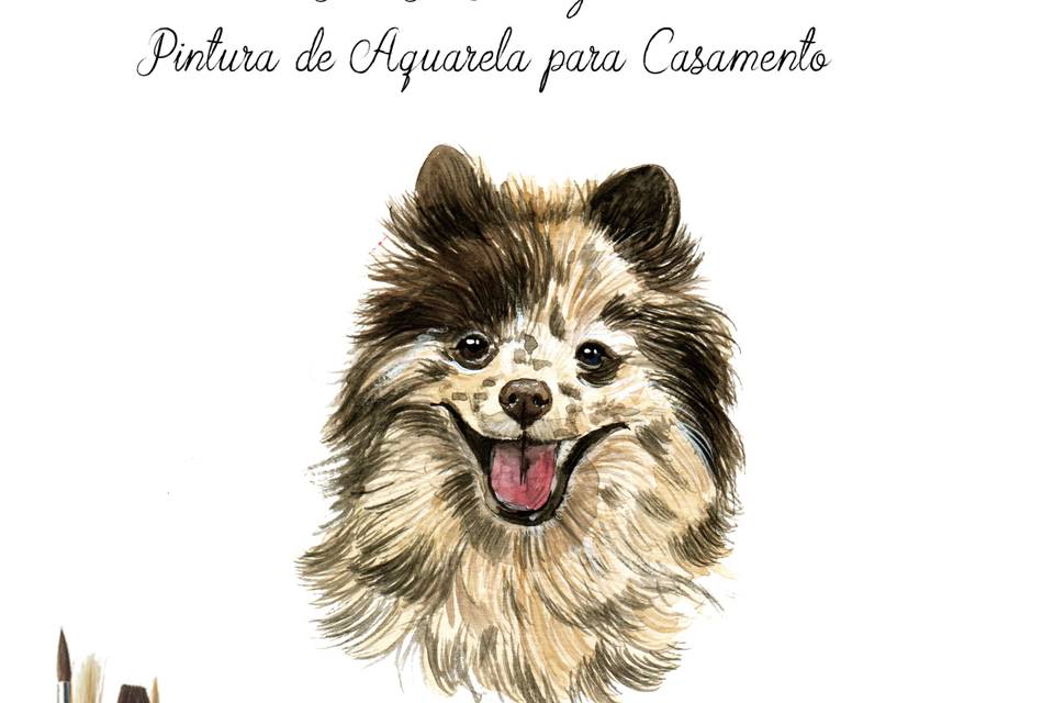 Aquarela de Pet para Casamento