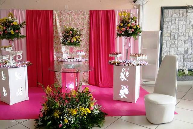 Decoração rosa