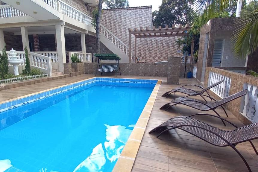 Área das piscinas