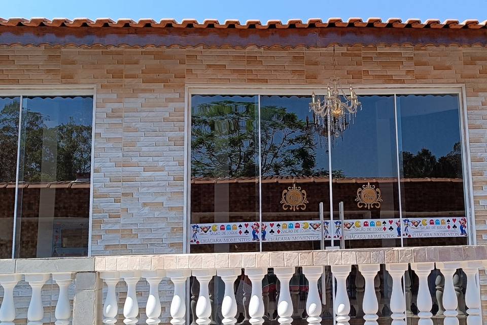 Entrada do salão de jogos