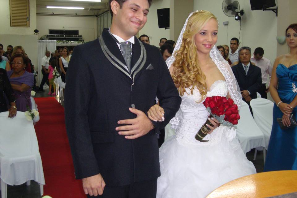 Noivos Jennifer e Filipe