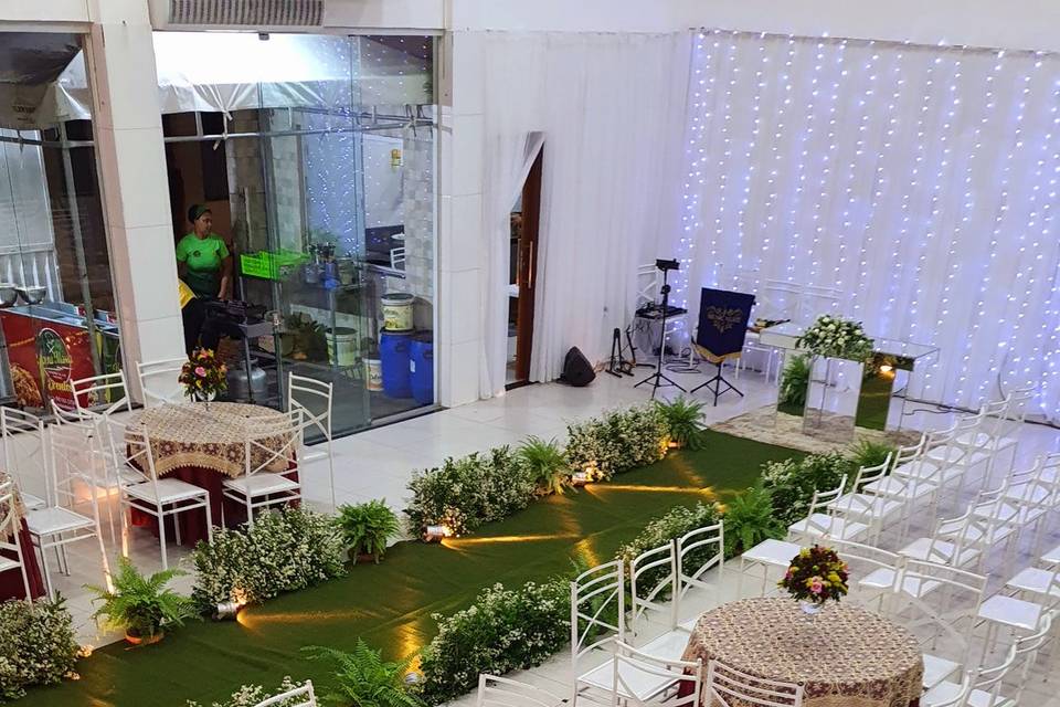 Decoração do salão de eventos