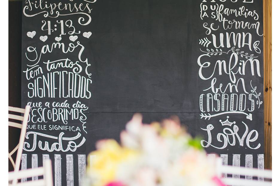 Chalkboard para casamento