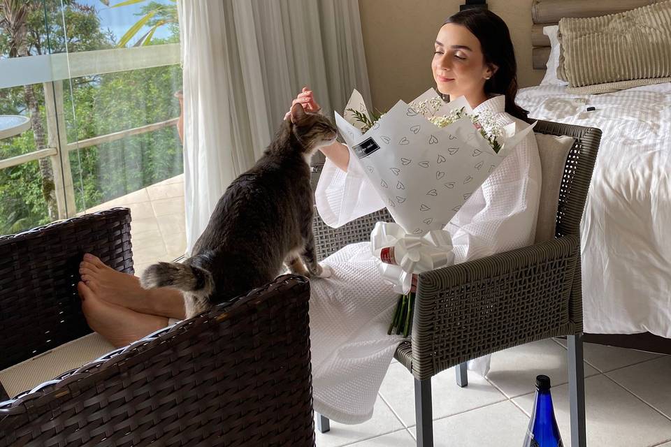 Momento carinho na gatinha